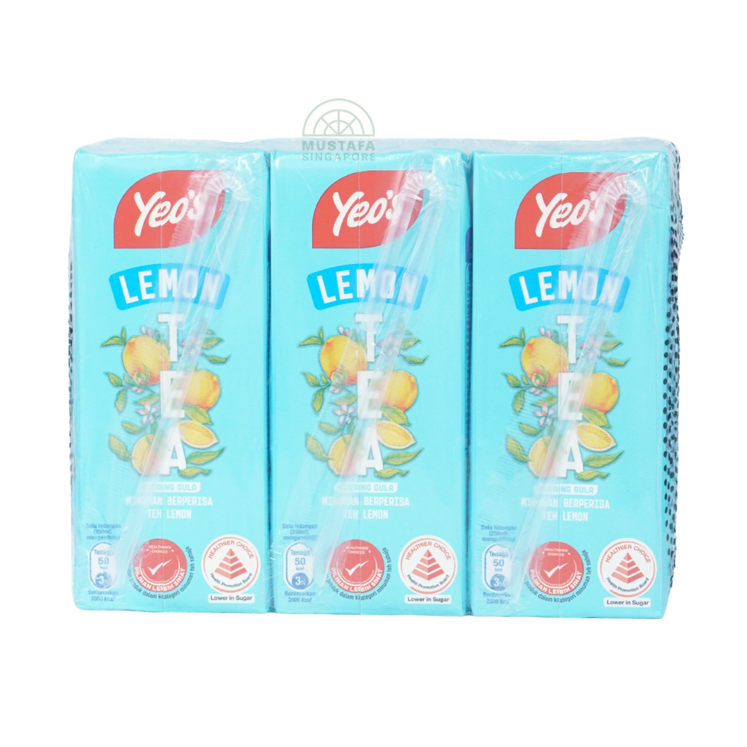 Yeo's Lemon Tea Drink Less Sugar 6 pack 250ml