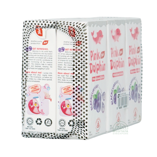 Yeo's Pink Dolphin Blackcurrant 6 pack 250ml
