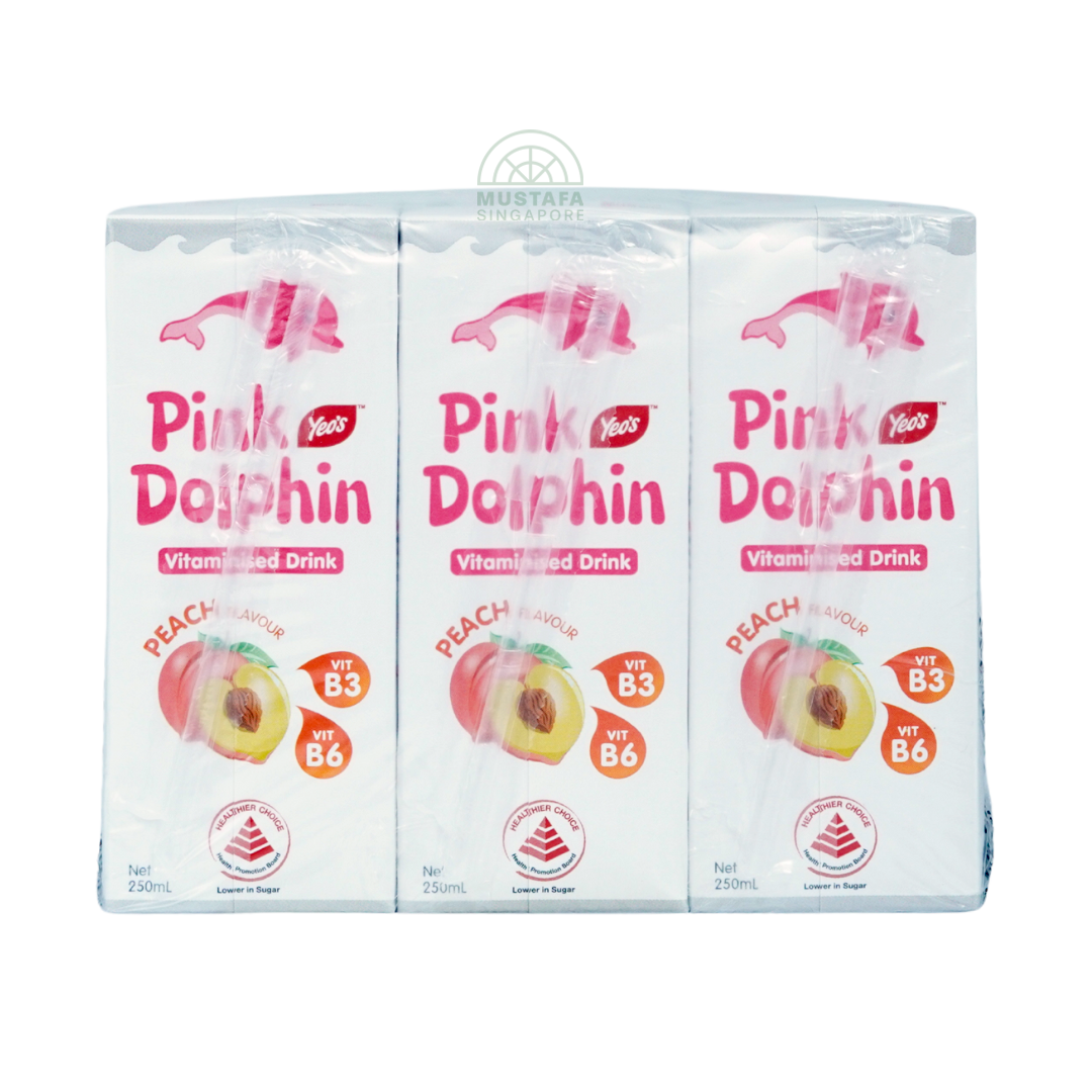 Yeo's Pink Dolphin Peach 6 pack 250ml