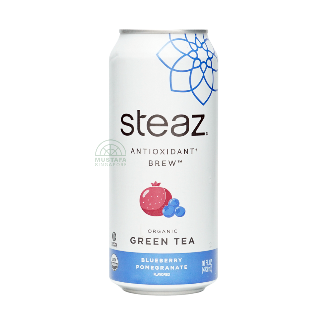 Steaz Antioxidant Brew Organic Green Tea Blueberry Promegranate 473g