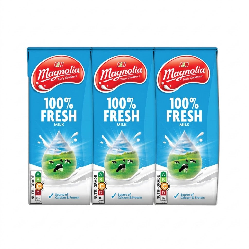 F&N Magnolia Plain Fresh Milk 6 x 200ml