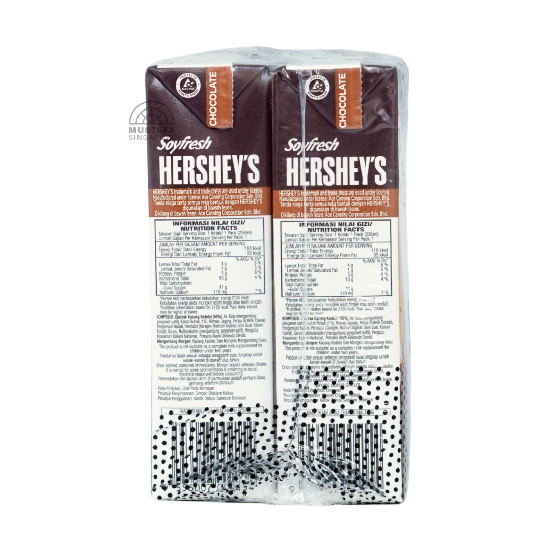 Soyfresh Hershey's Chocolate Flavoured Soya Milk 6 x 236ml