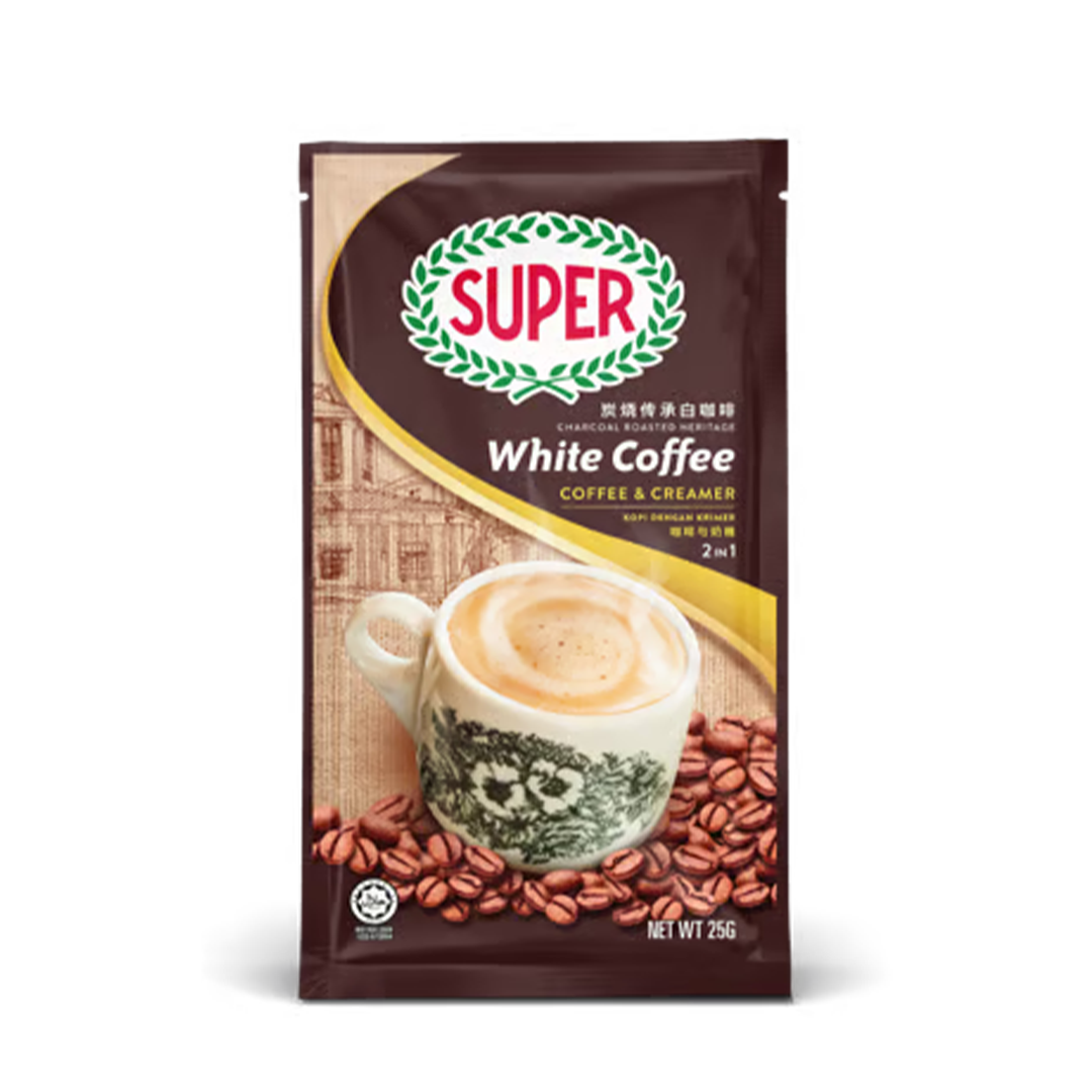 Super 2-in-1 Instant Charcoal Roasted White Coffee with Creamer 375g