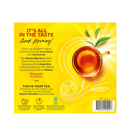 Lipton Yellow Label Black Tea International Blend Bags 100s
