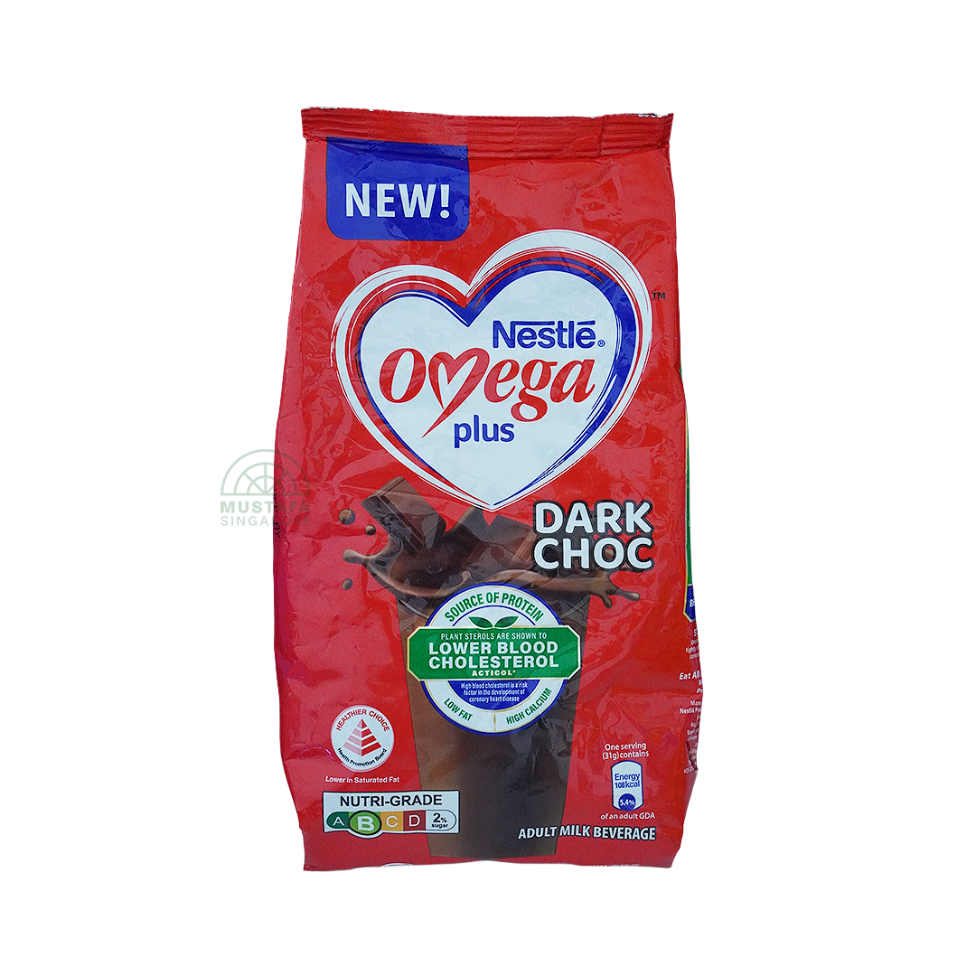 Nestle Omega Plus Adult Milk Powder With Acticol (Dark Chocolate) 550g