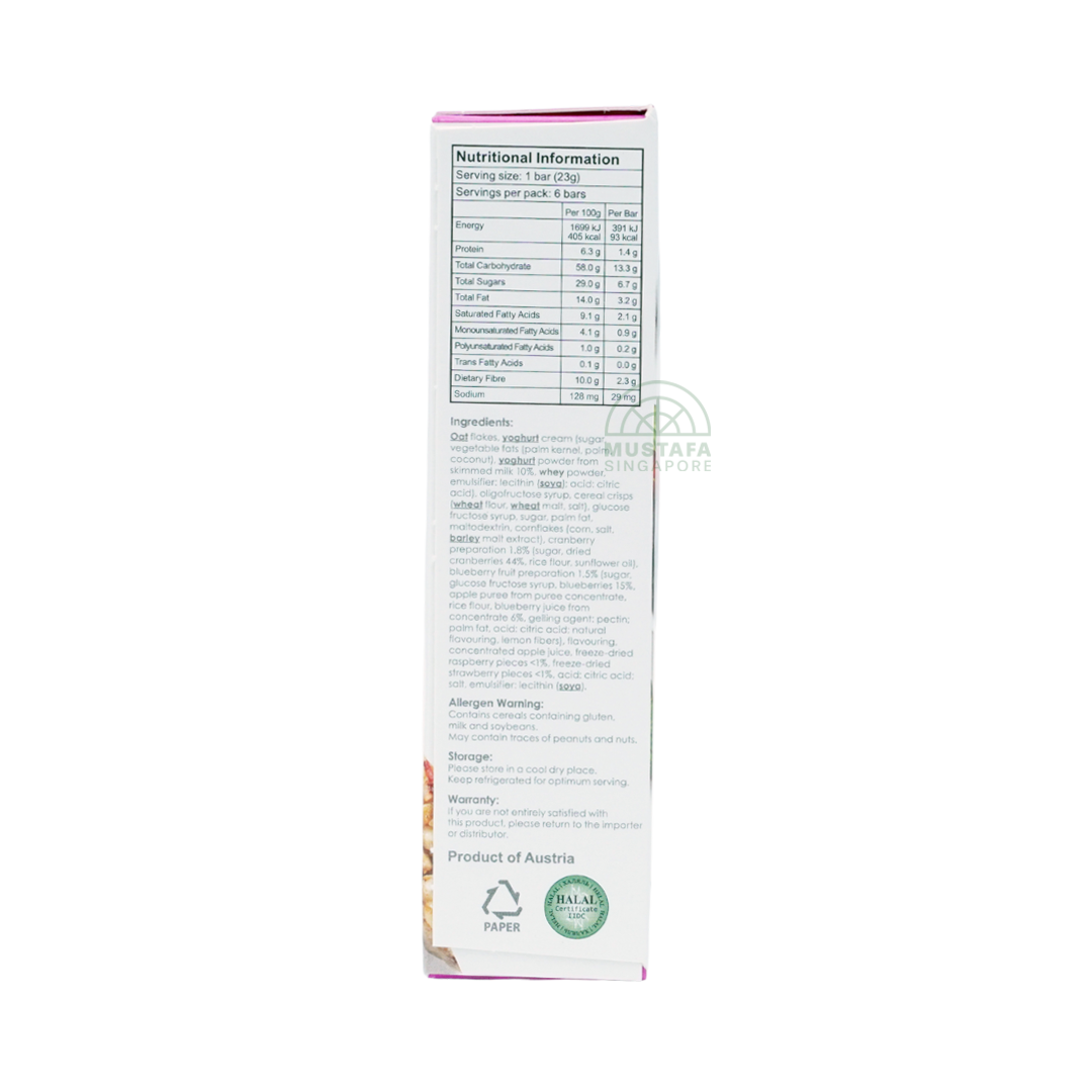 Yogood Wildberry Muesli Bar 138g (6 x 23g)
