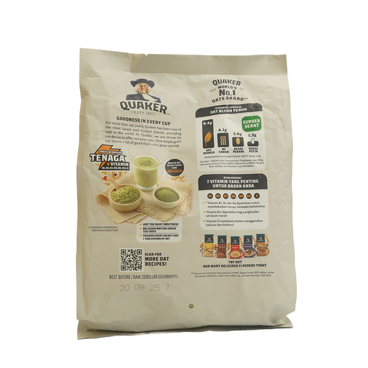 Quaker 3 in 1 Oat Cereal Drink Matcha Green Tea 12s