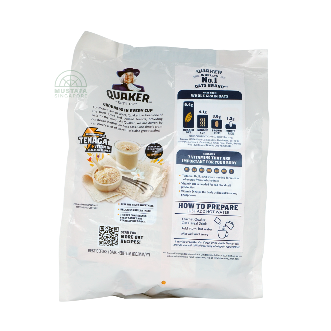 Quaker 3 in 1 Oat Cereal Drink Vanilla 28g x 14s