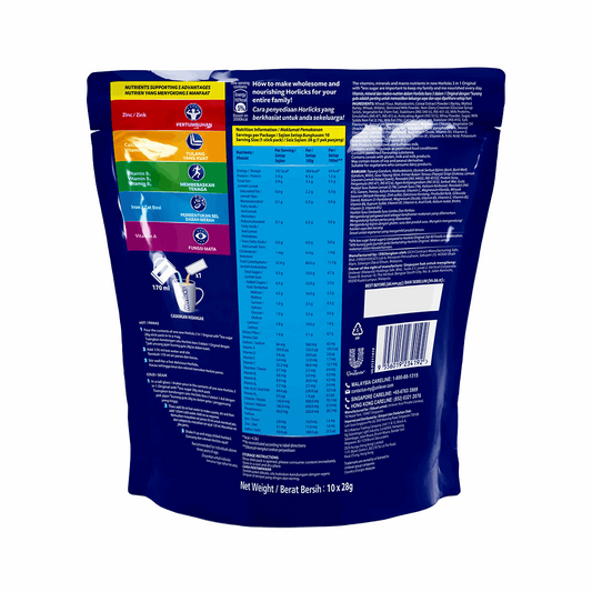 Horlicks 3-in-1 Original Powder 28g x 10 satchets Horlicks 3-in-1 Original Powder 28g x 10 satchets