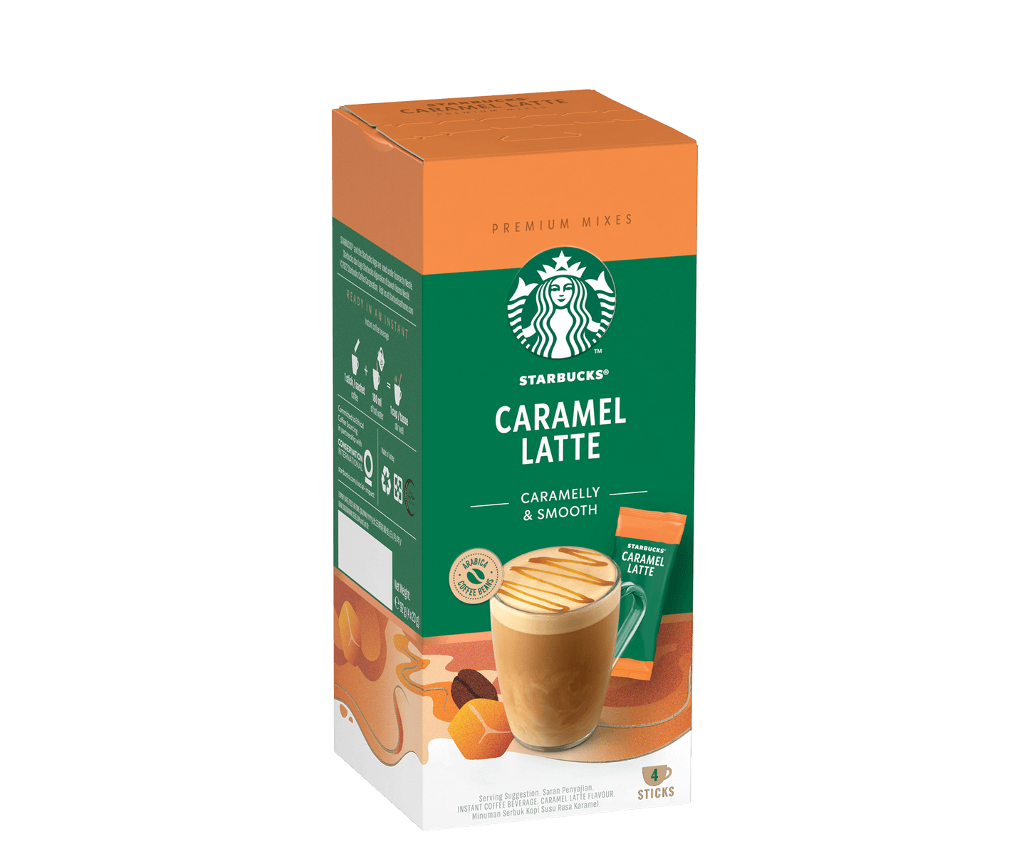 Starbucks® Caramel Latte Premium Mixes Instant Coffee 4s