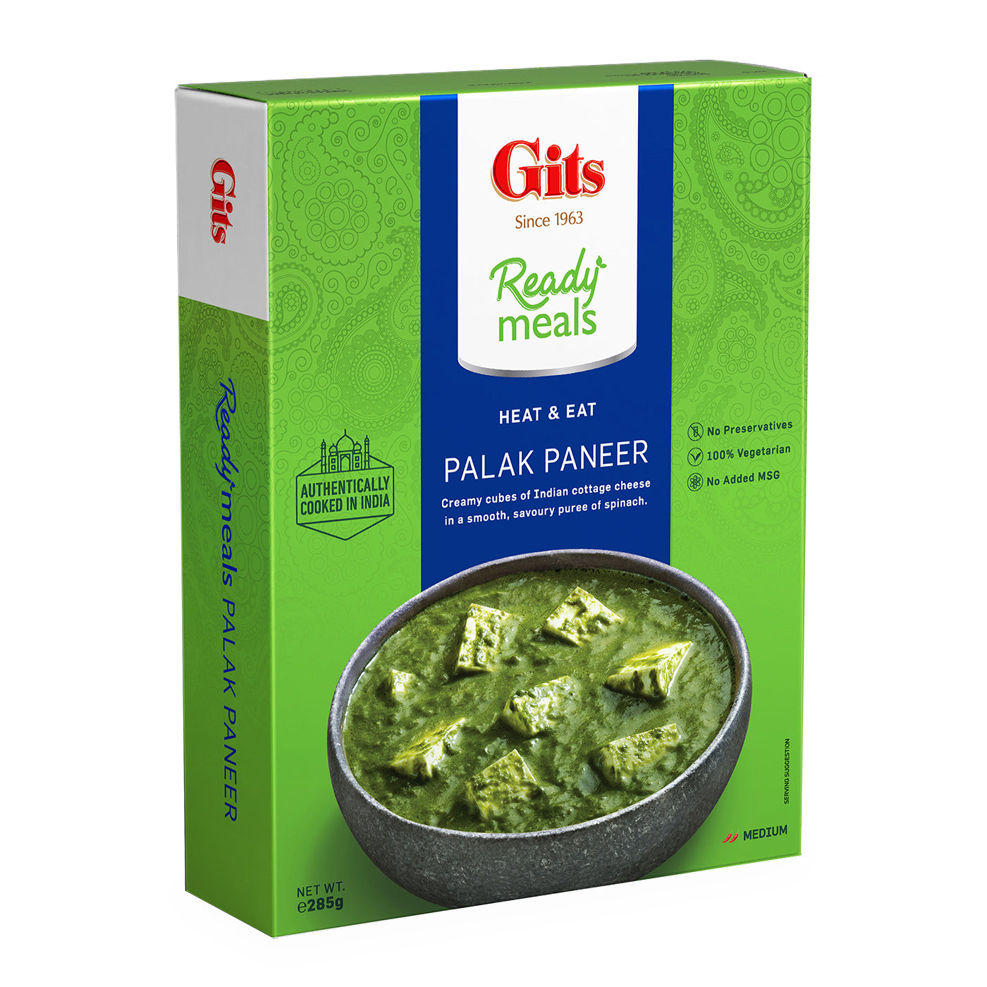 Gits Palak Panner (Medium Spicy) 285g