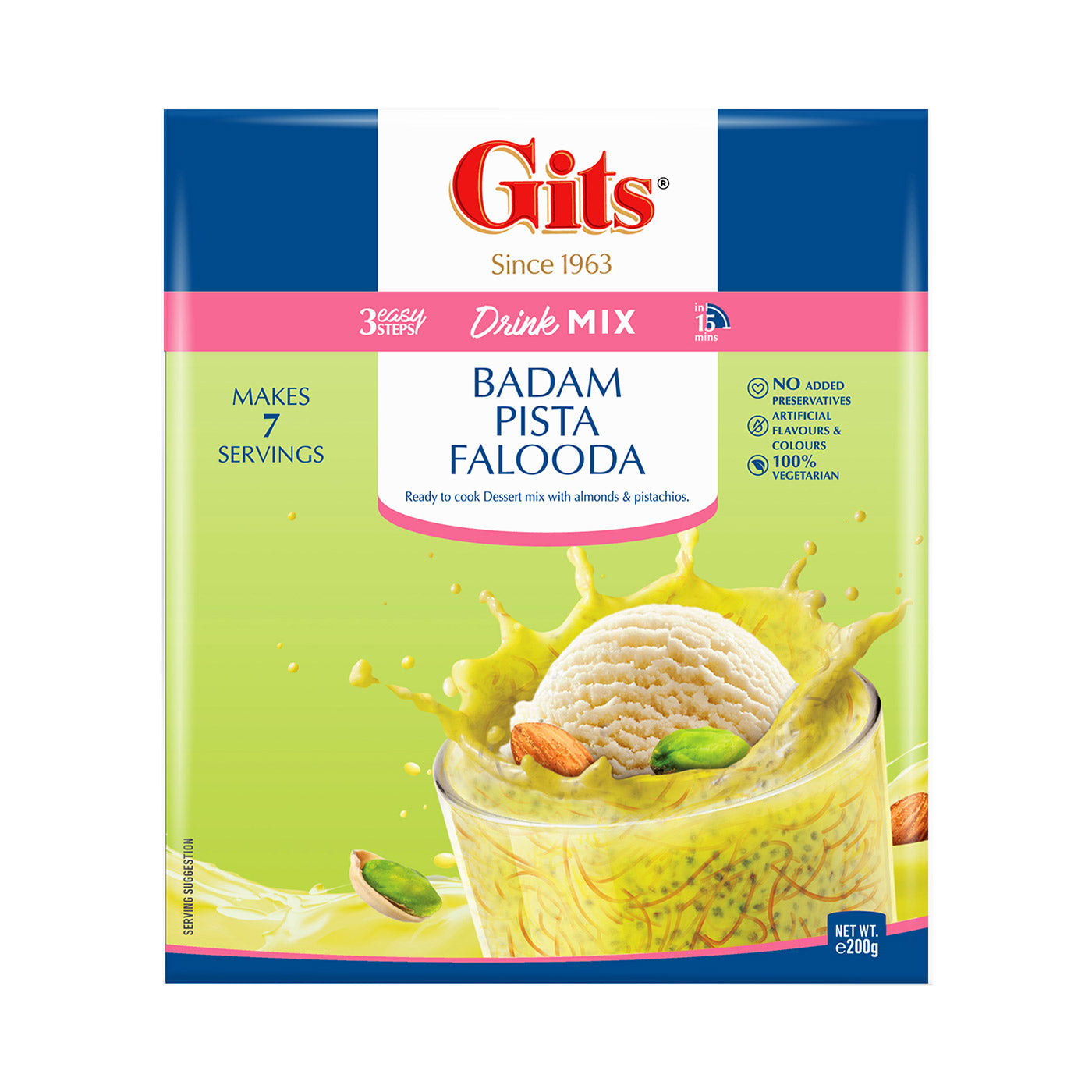 Gits Badam Pista Drink Mix (Made With Real Almonds) 200g
