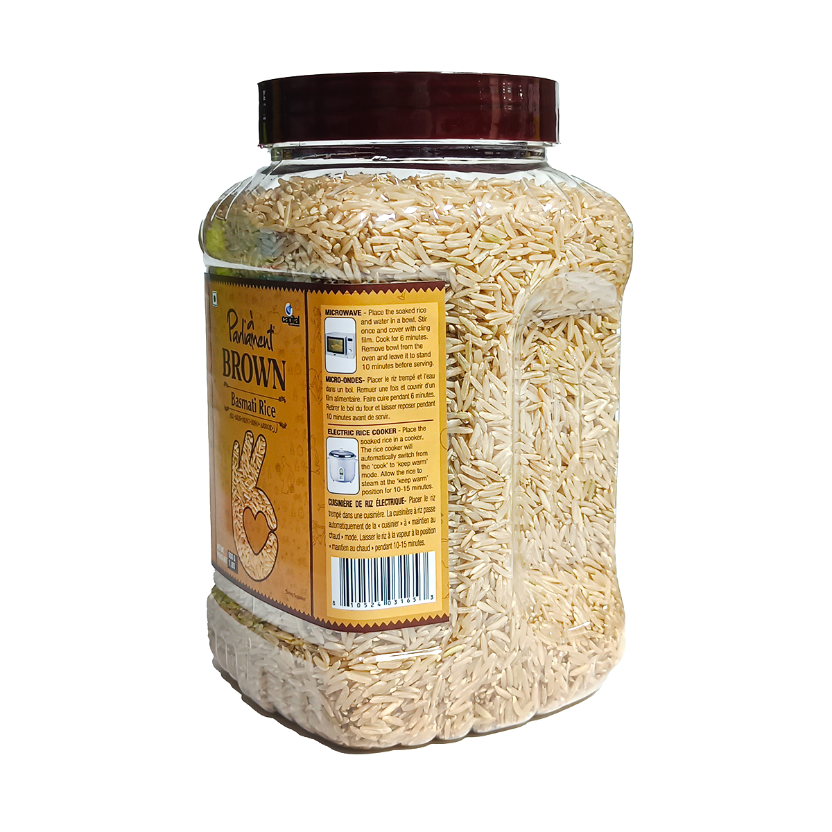 Parliament Brown Basmati Rice 1kg (Jar)