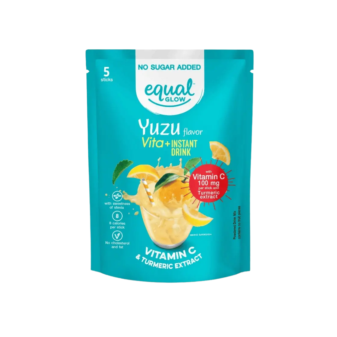 Equal Glow Yuzu Flavor Vita+ Instant Drink Vitamin C + Turmeric Extract 5 sticks 75g