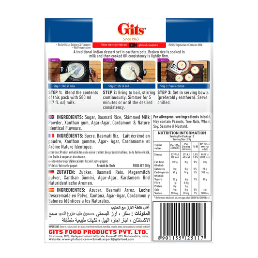 Gits Phirni Dessert Mix 100g