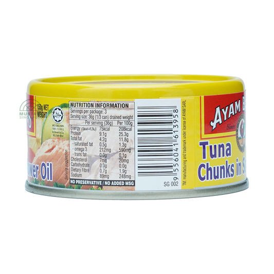 Ayam Brand Tuna Chunks in Sunflower Oil 150g Ayam Brand Tuna Chunks in Sunflower Oil 150g