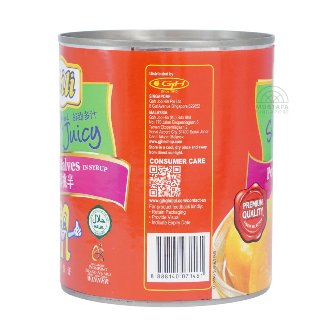 Mili Sweet and Juicy Peach Halves in Syrup 825g