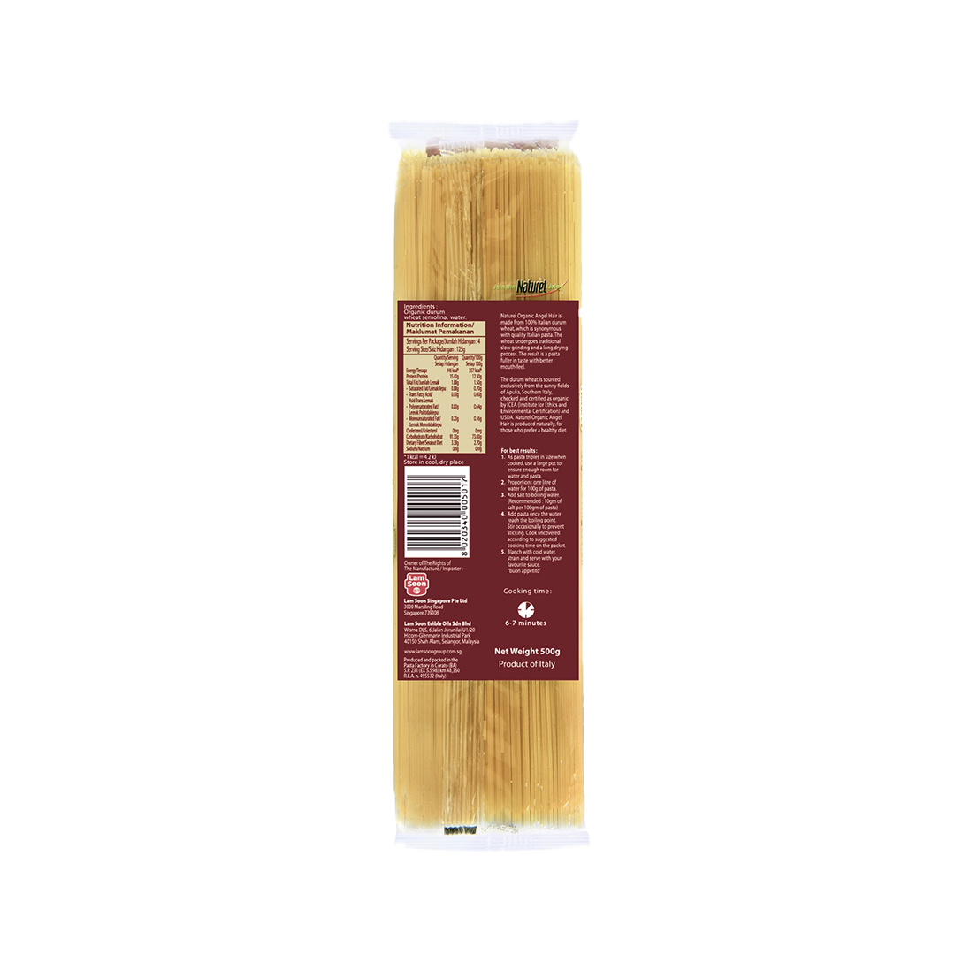 Naturel Organic Angel Hair Pasta 500g