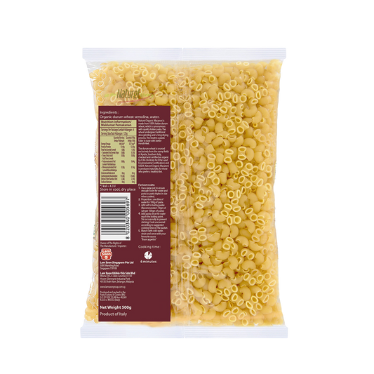 Naturel Organic Macaroni Pasta 500g Naturel Organic Macaroni Pasta 500g