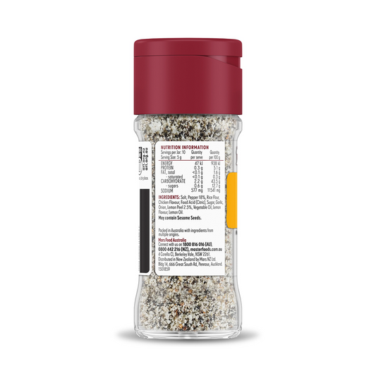 MasterFoods Lemon Pepper Seasoning 52g MasterFoods Lemon Pepper Seasoning 52g