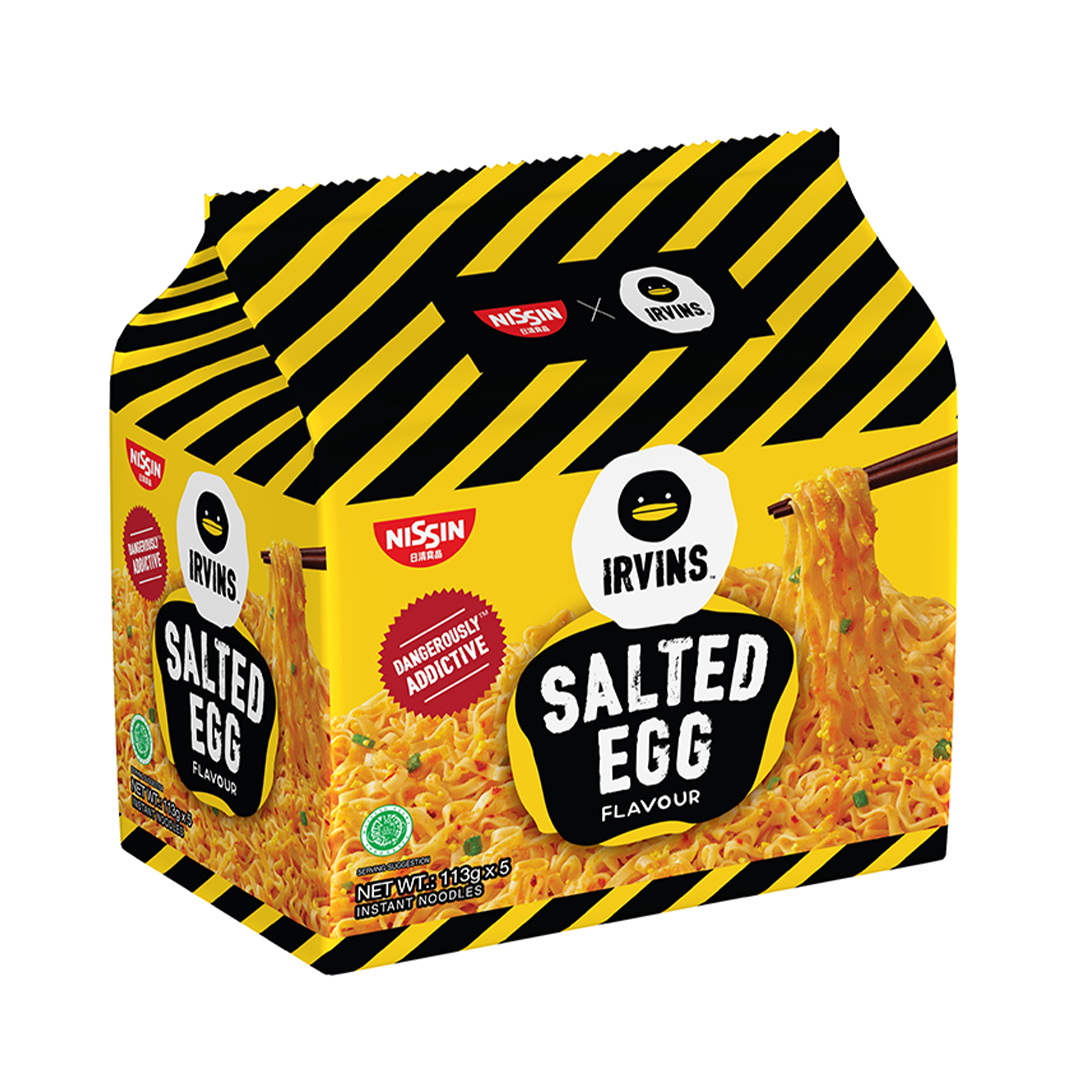 Nissin x Irvins Salted Egg Flavour Instant Noodles 113g x 5s