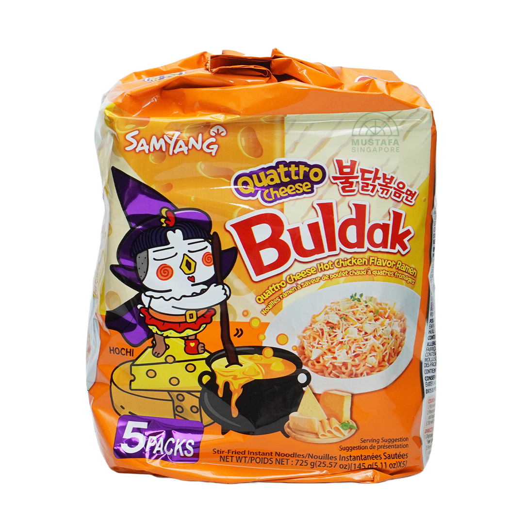 Samyang Buldak Quattro Cheese Hot Chicken Flavour Ramen 140g x 5s
