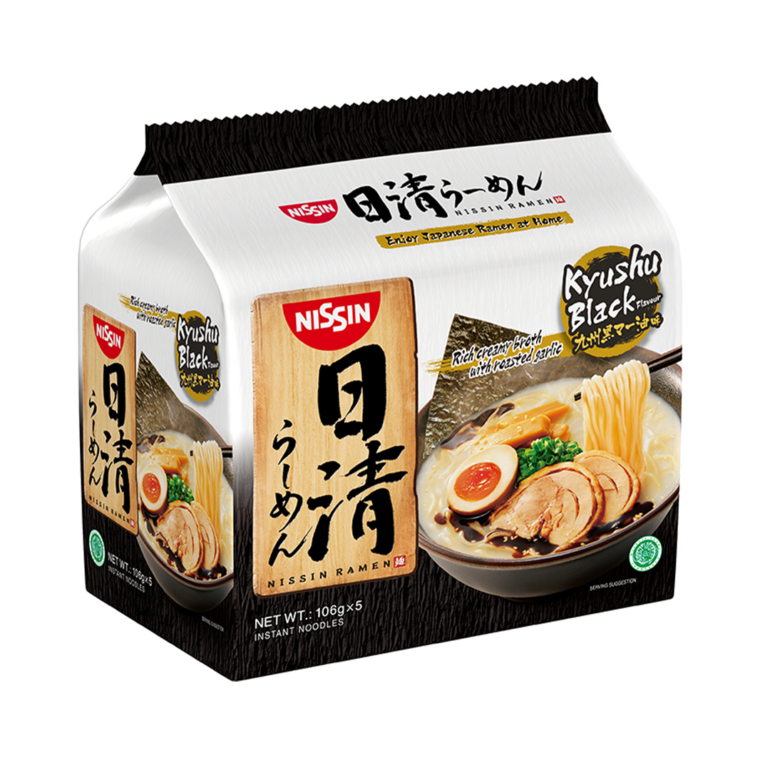 Nissin Kyushu Black Flavour Ramen 106g x 5s