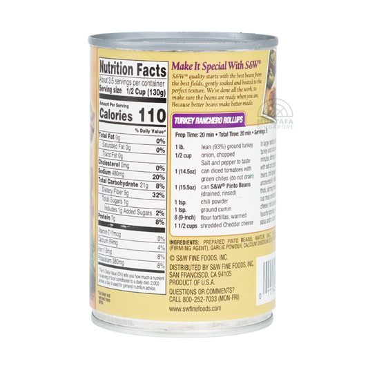 S&W Select Pinto Beans 439g