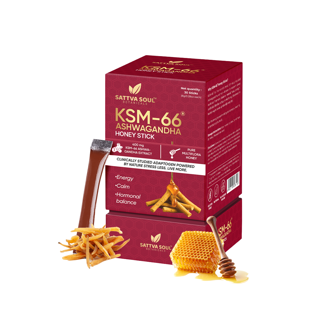 Sattva Soul KSM-66 Ashwagandha Honey Sticks 8g x 30