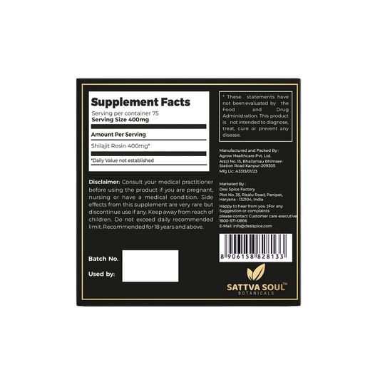 Sattva Soul Himalayan Shilajit Pure Resin 30g Sattva Soul Himalayan Shilajit Pure Resin 30g