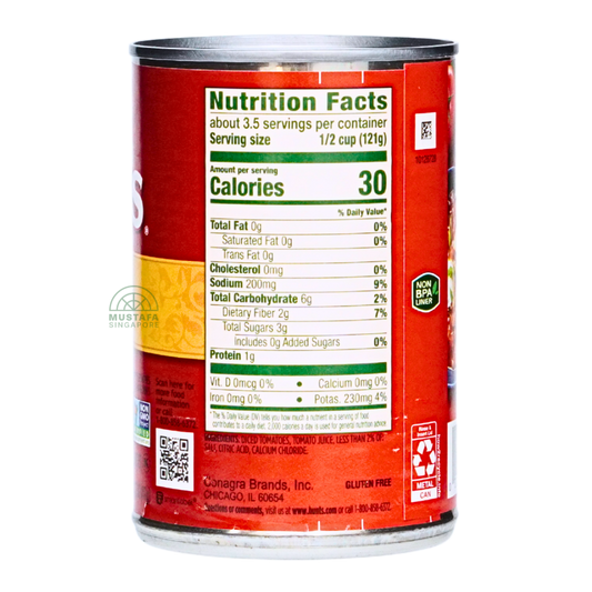 Hunt 100% Natural Diced Tomatoes 411g