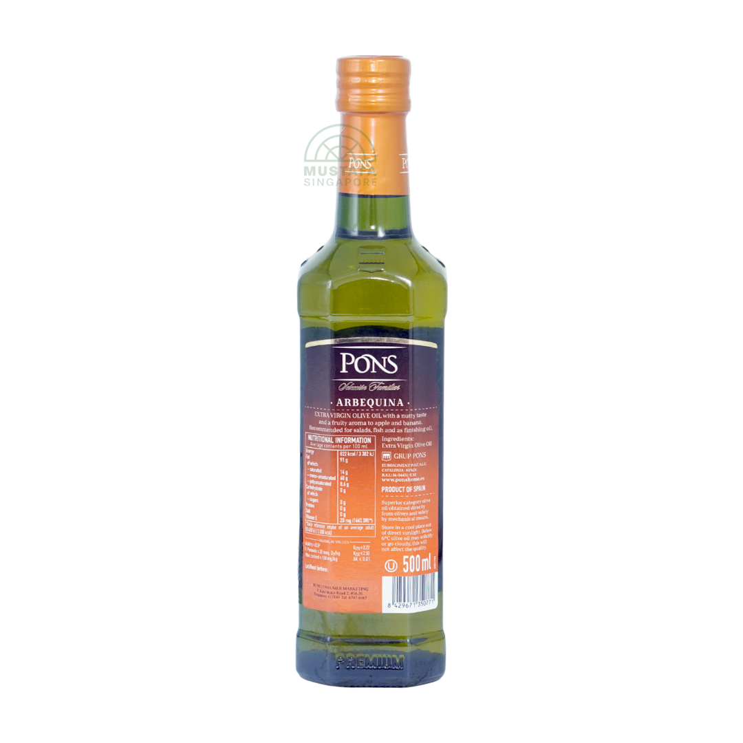 Pons Extra Virgin Olive Oil Variety Arbequina 500ml