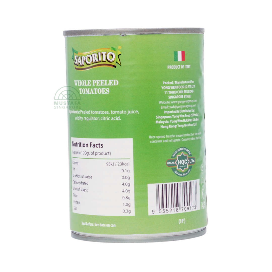 Saporito Whole Peeled Tomato 400g