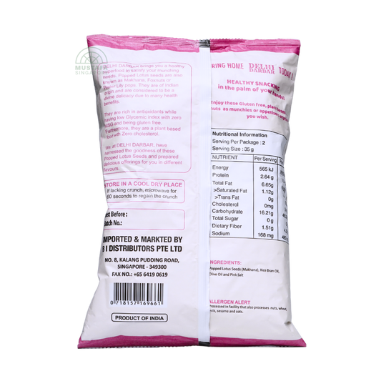 Popped Lotus Seed Makhana Pink Salt 70g