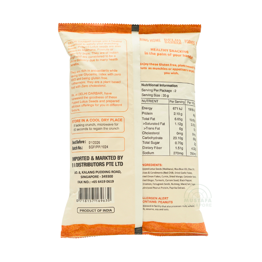 Popped Lotus Seed Makhana Peri-Peri 70g
