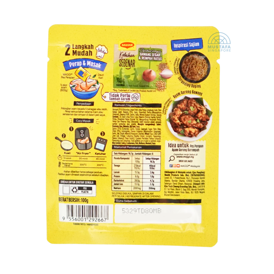 Maggi Air Fryer Ayam Goreng Berempah Marinade Paste 100g