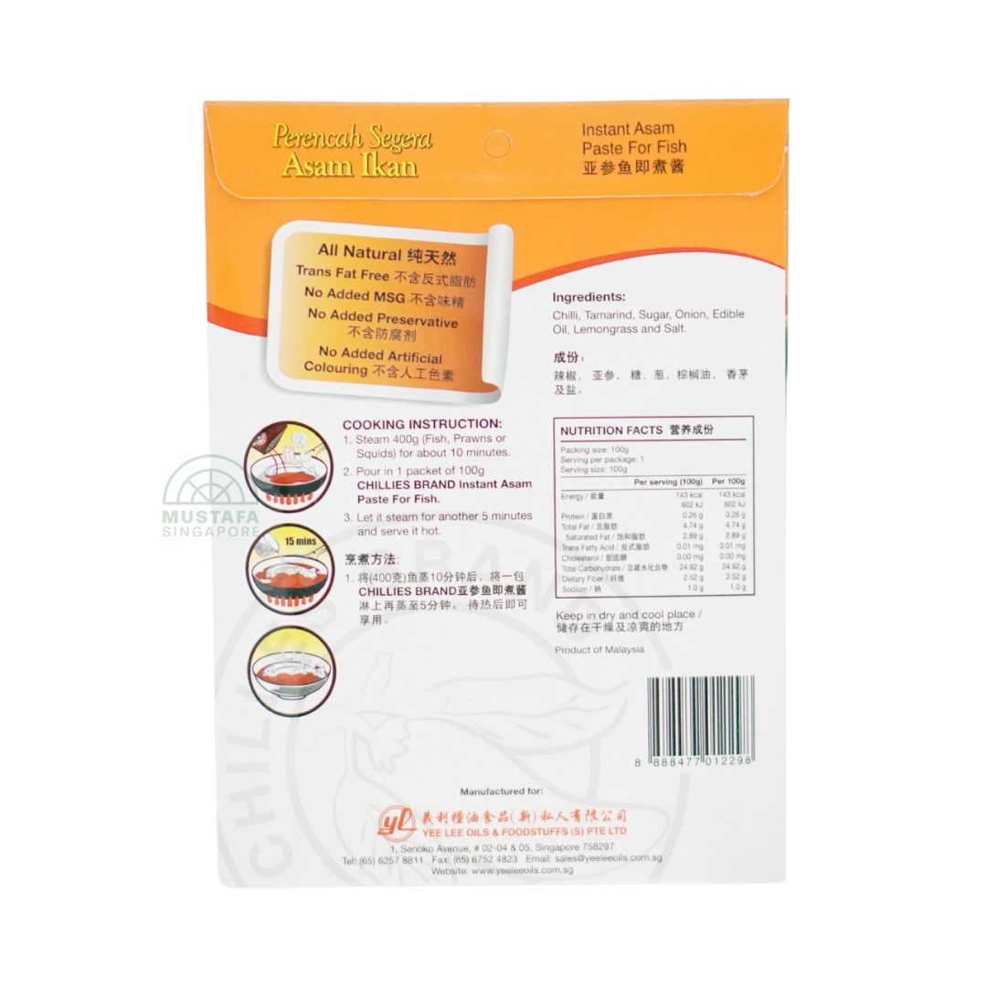 Chillies Brand Instant Asam Paste for Fish 100g