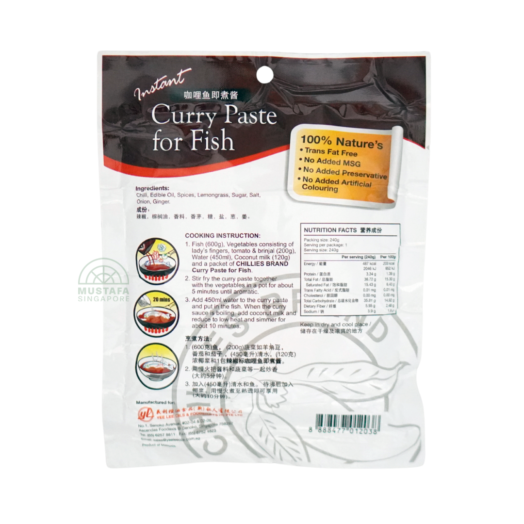 Chillies Brand Instant Curry Paste for Fish 100g