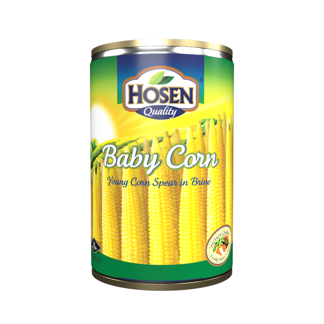 Hosen Baby Corn Young Corn Spear in Brine 425g