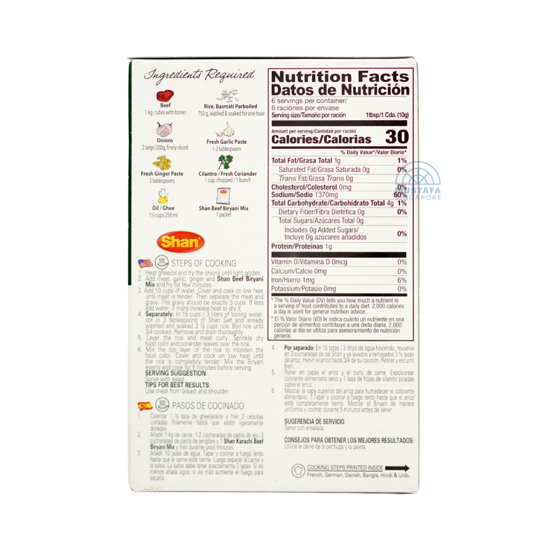 Shan Karachi Beef Biryani Mix 60g