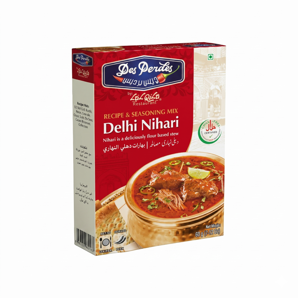 Des Perdes Delhi Nihari Masala Recipe & Seasoning Mix 60g