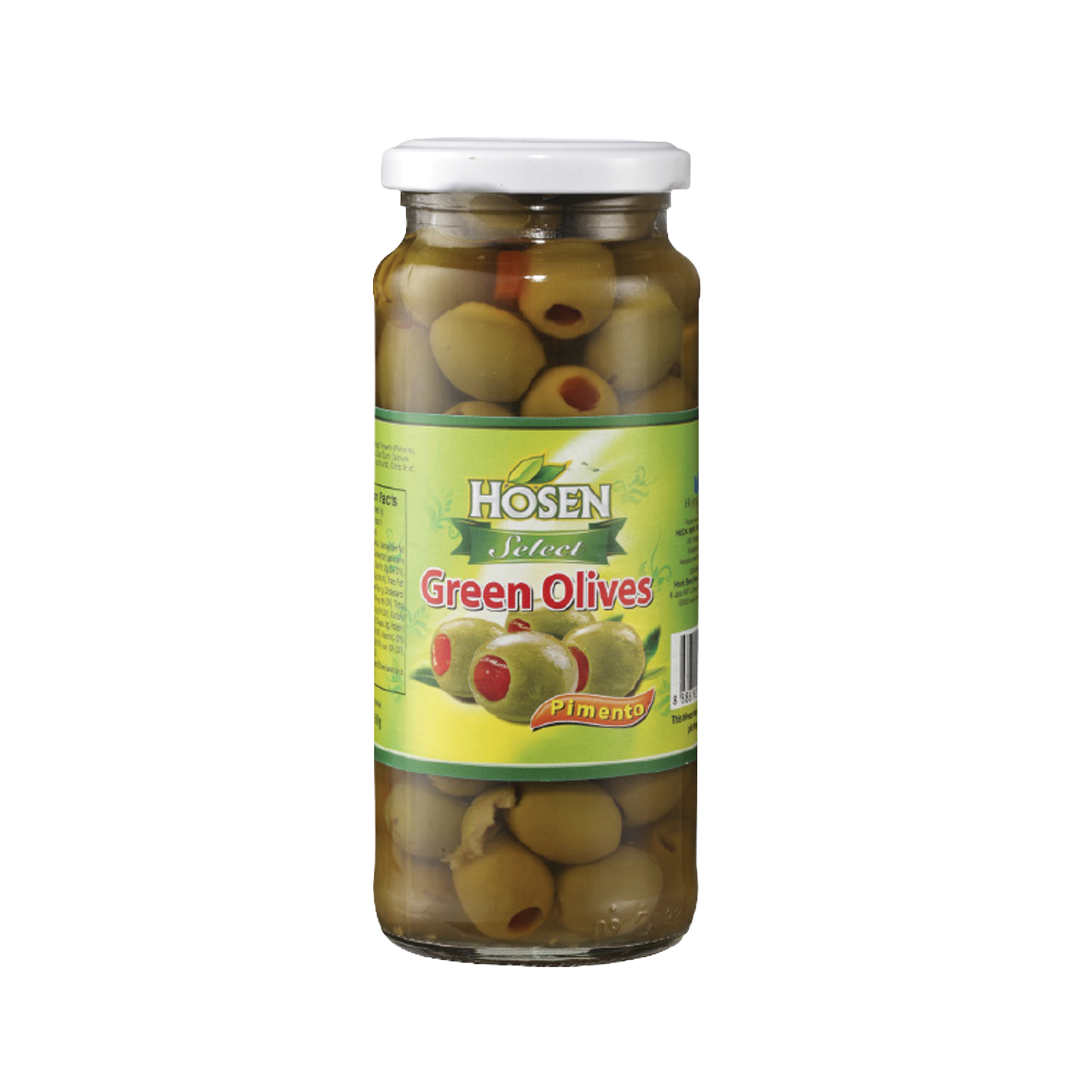 Hosen Select Green Pimento Olives 350g