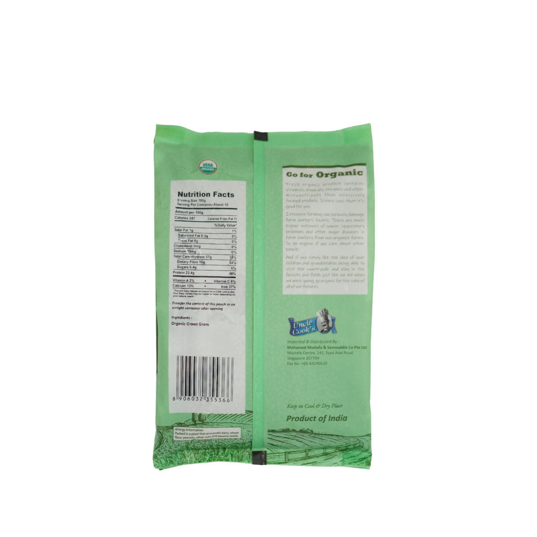 Uncle Cook's Organic Green Gram Whole (Moong Whole) 1000g