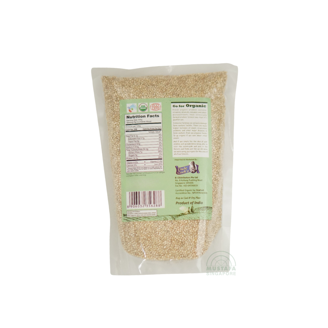 Uncle Cook's Organic Quinoa White 500g