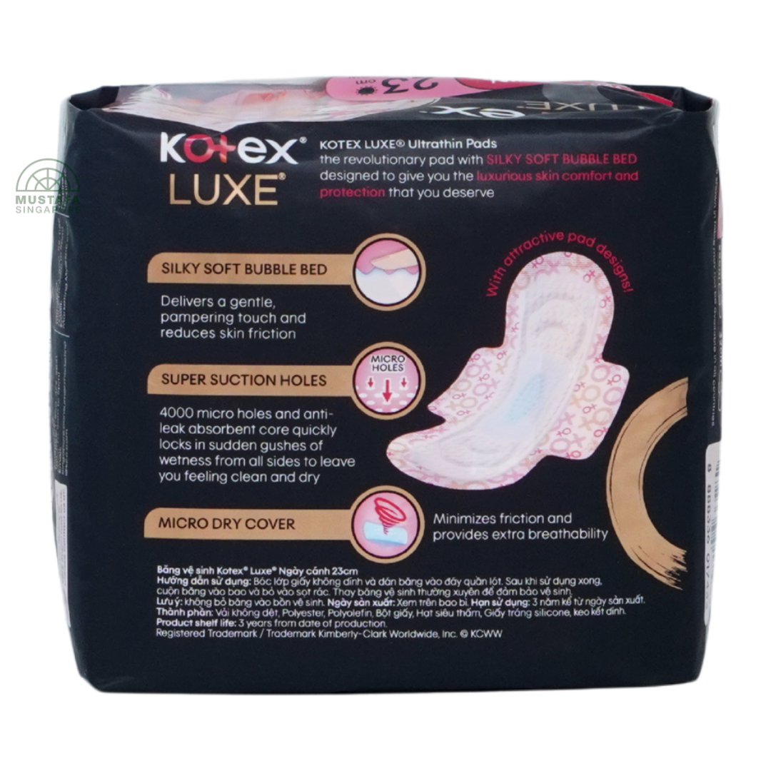 Kotex Luxe Ultrathin Overnight Wing 23cm 16s