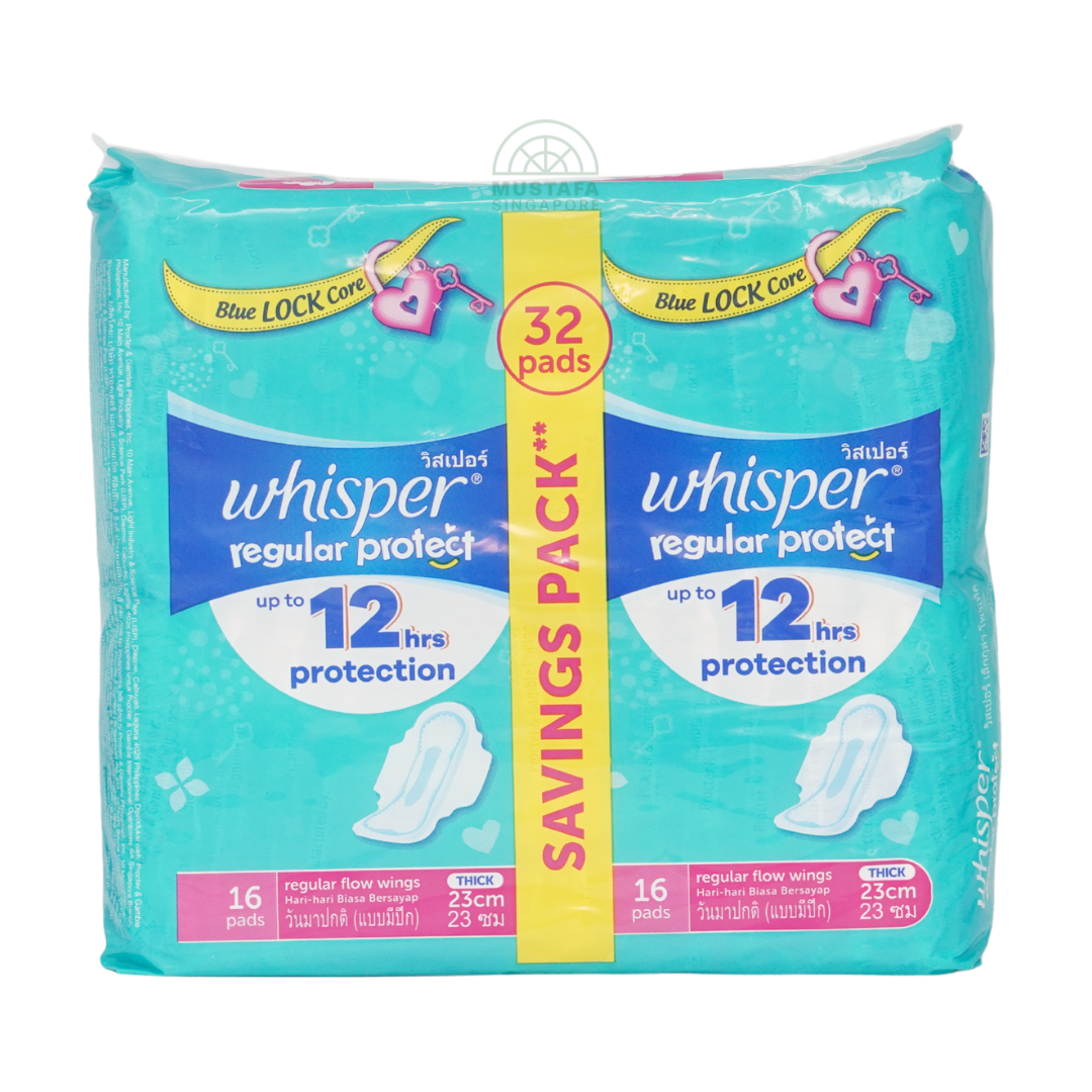 Whisper Regular Flow Wings Protect 23cm (16s x 2)