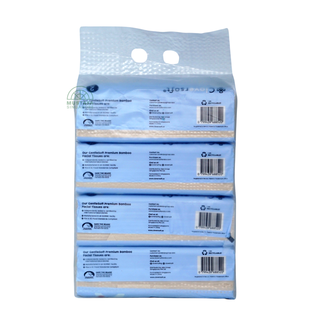 Cloversoft Bamboo Tissue 3PLY 4x130s