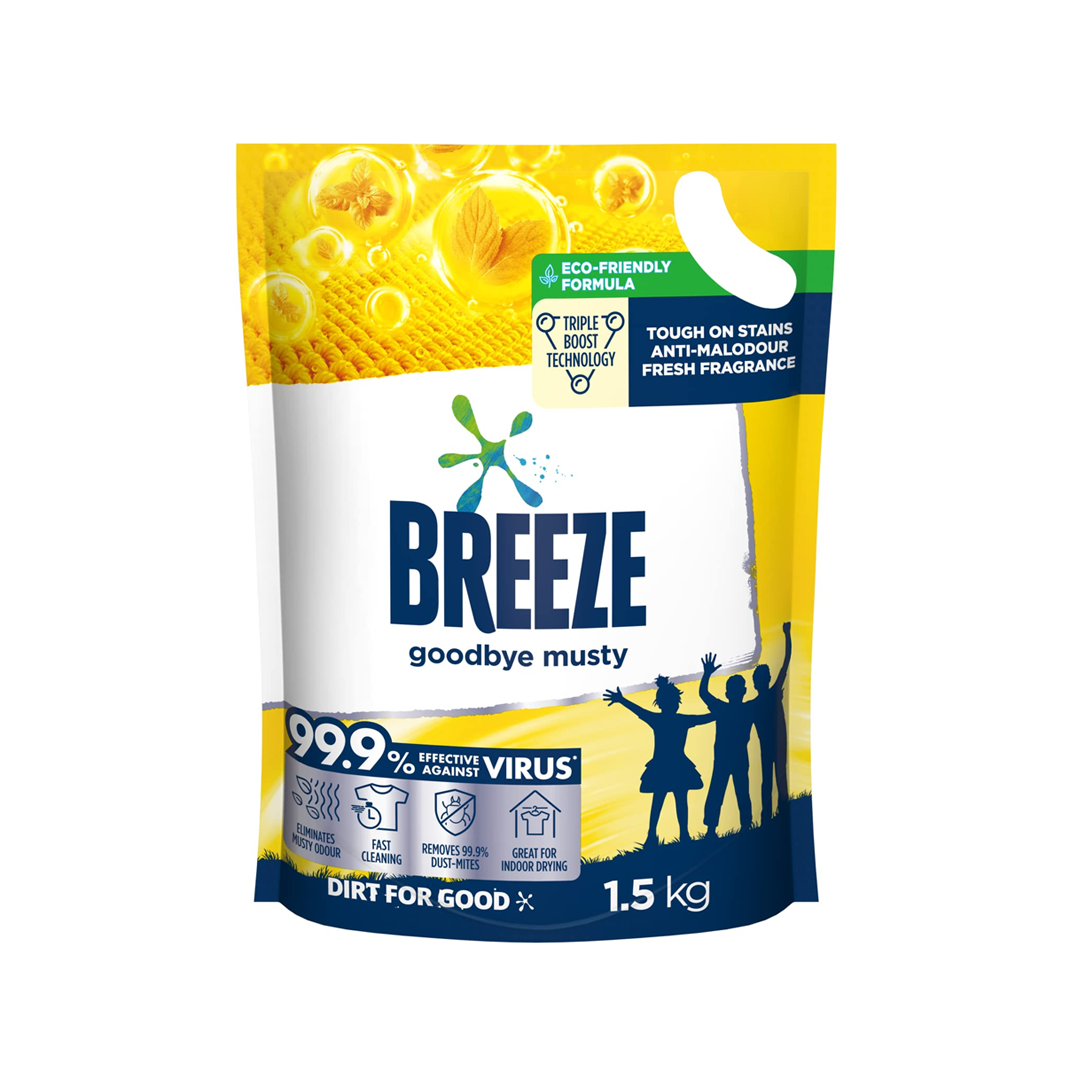 Breeze Laundry Detergent Liquid Goodbye Musty 1.5kg