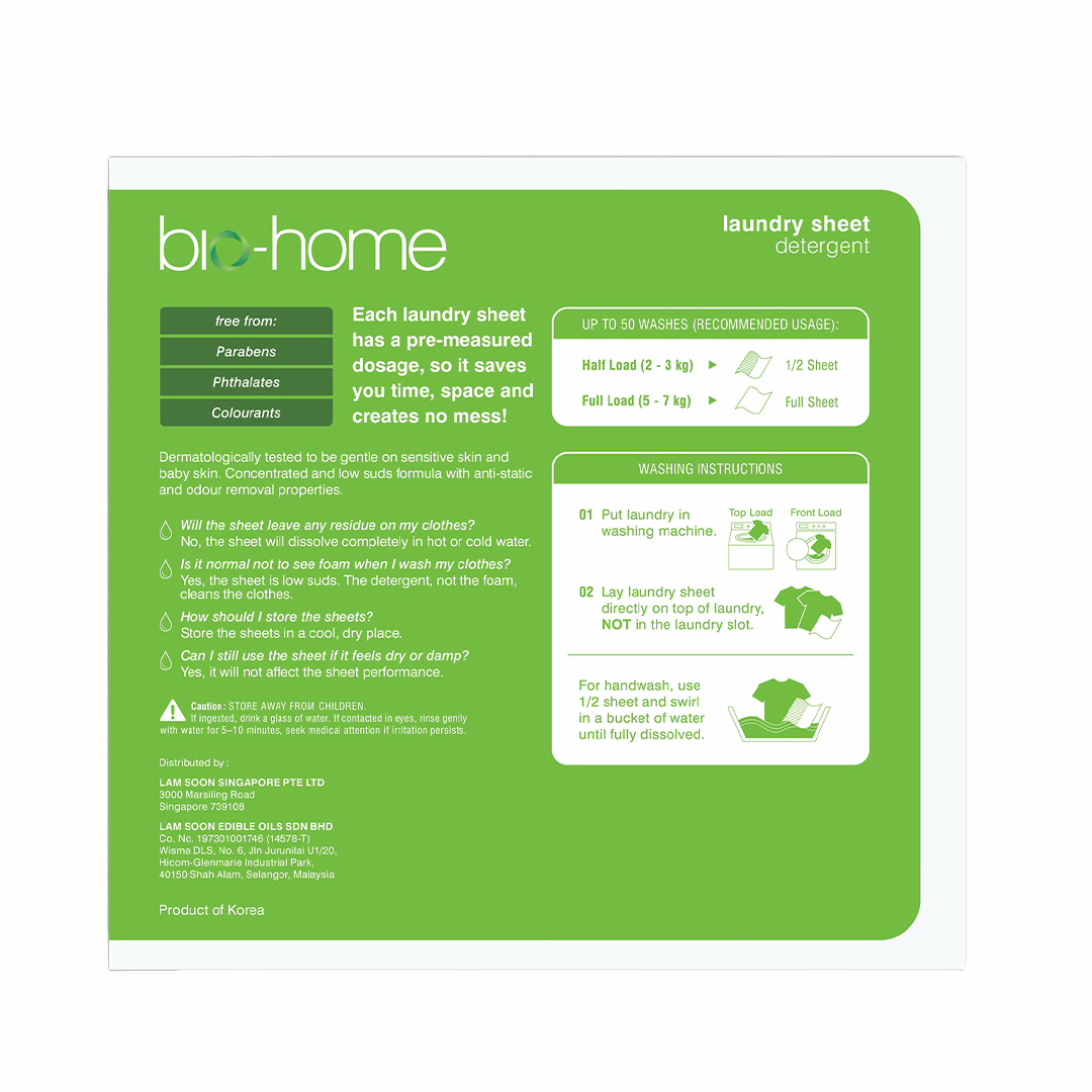 Bio-Home Laundry Sheet Detergent Lavender & Chamomile 25s