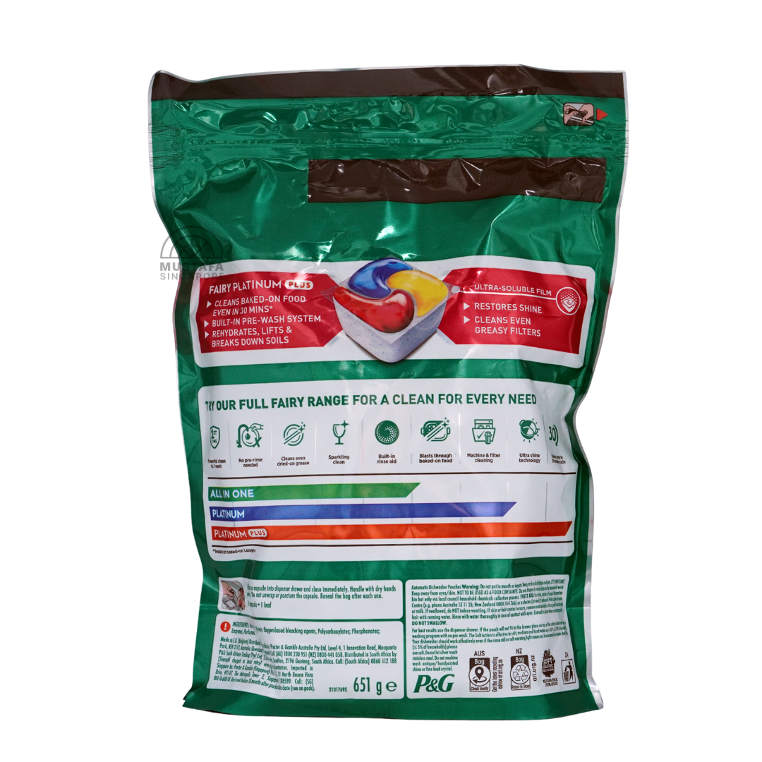 Fairy Platinum Plus Dishwasher Capsules 42s 651g